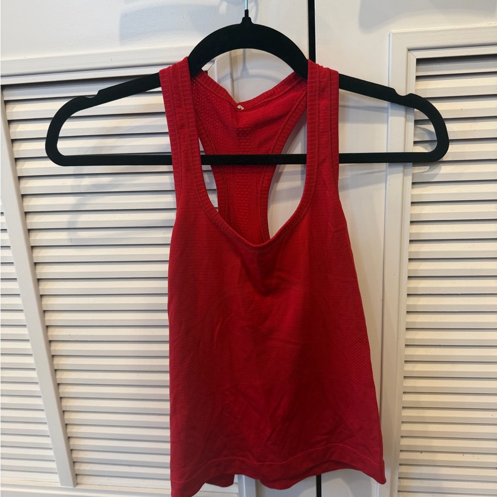 Lululemon Red Swiftly Tank Top